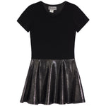 Short Sleeve Dress With Silver Dot Bottom - Denny's
