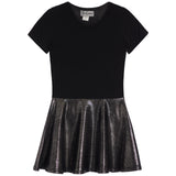 Short Sleeve Dress With Silver Dot Bottom - Denny's