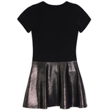 Short Sleeve Dress With Silver Dot Bottom - Denny's