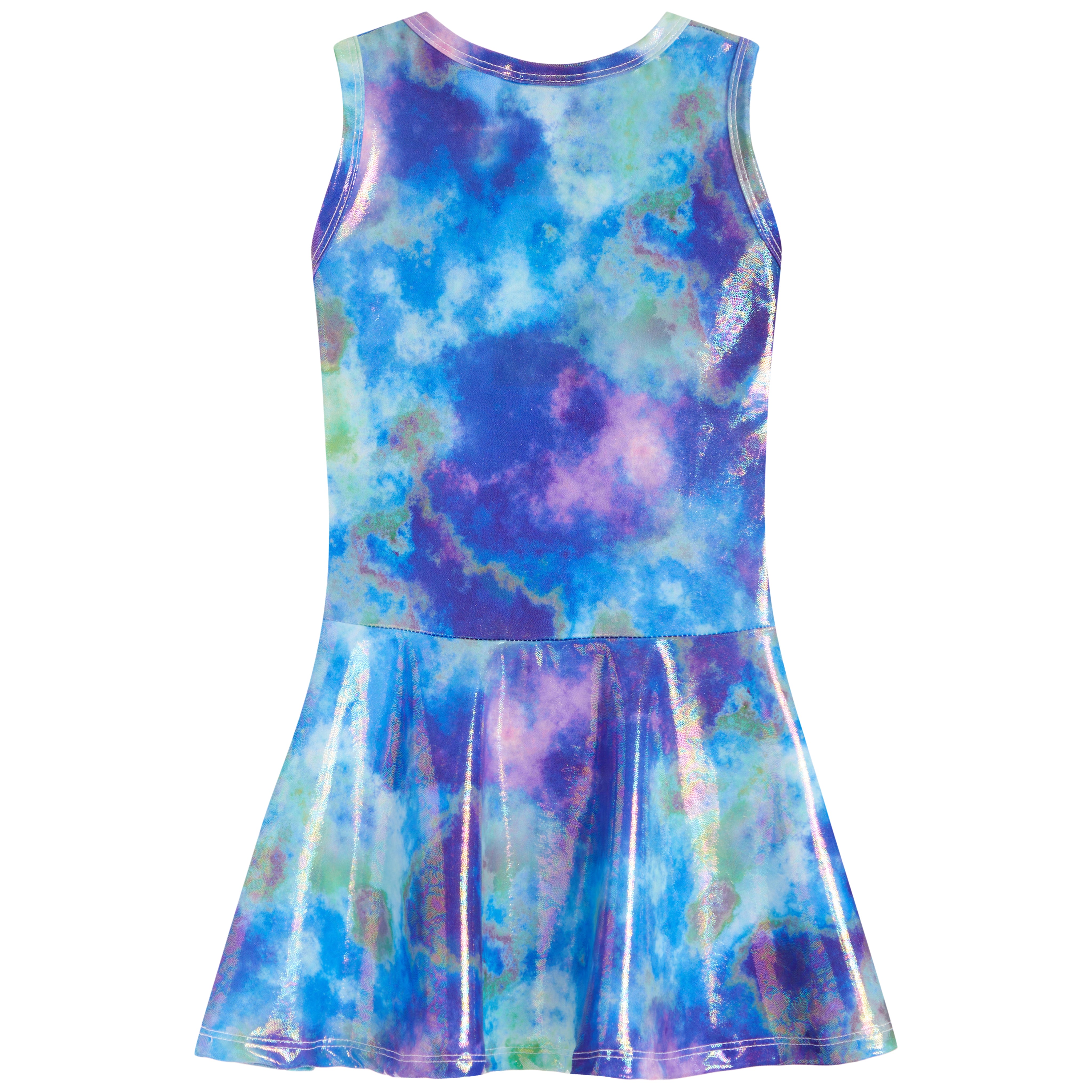 Blue & Purple Swirl Tank Dress - Denny's