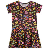 Grafitti Rainbow Short Sleeve Dress