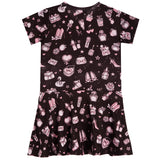 Make up Short Sleeve Dress