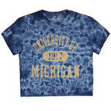 Tie Dye Michigan Crop Tee - Denny's