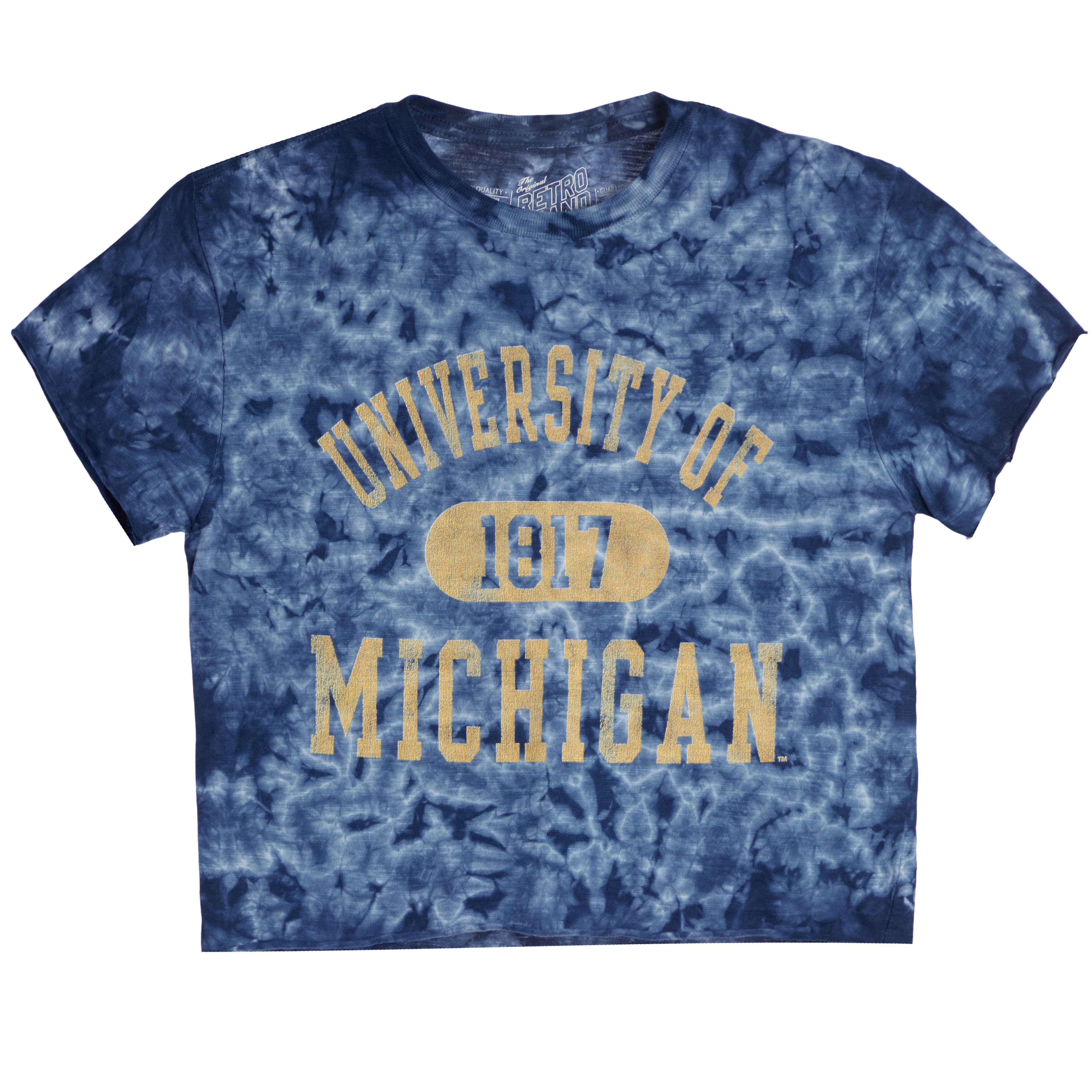 Tie Dye Michigan Crop Tee - Denny's