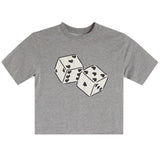 Short Sleeve Tee With Black And White Heart Dice - Denny's