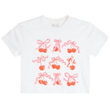 Short Sleeve Tee With Allover Cherry & Bow - Denny's