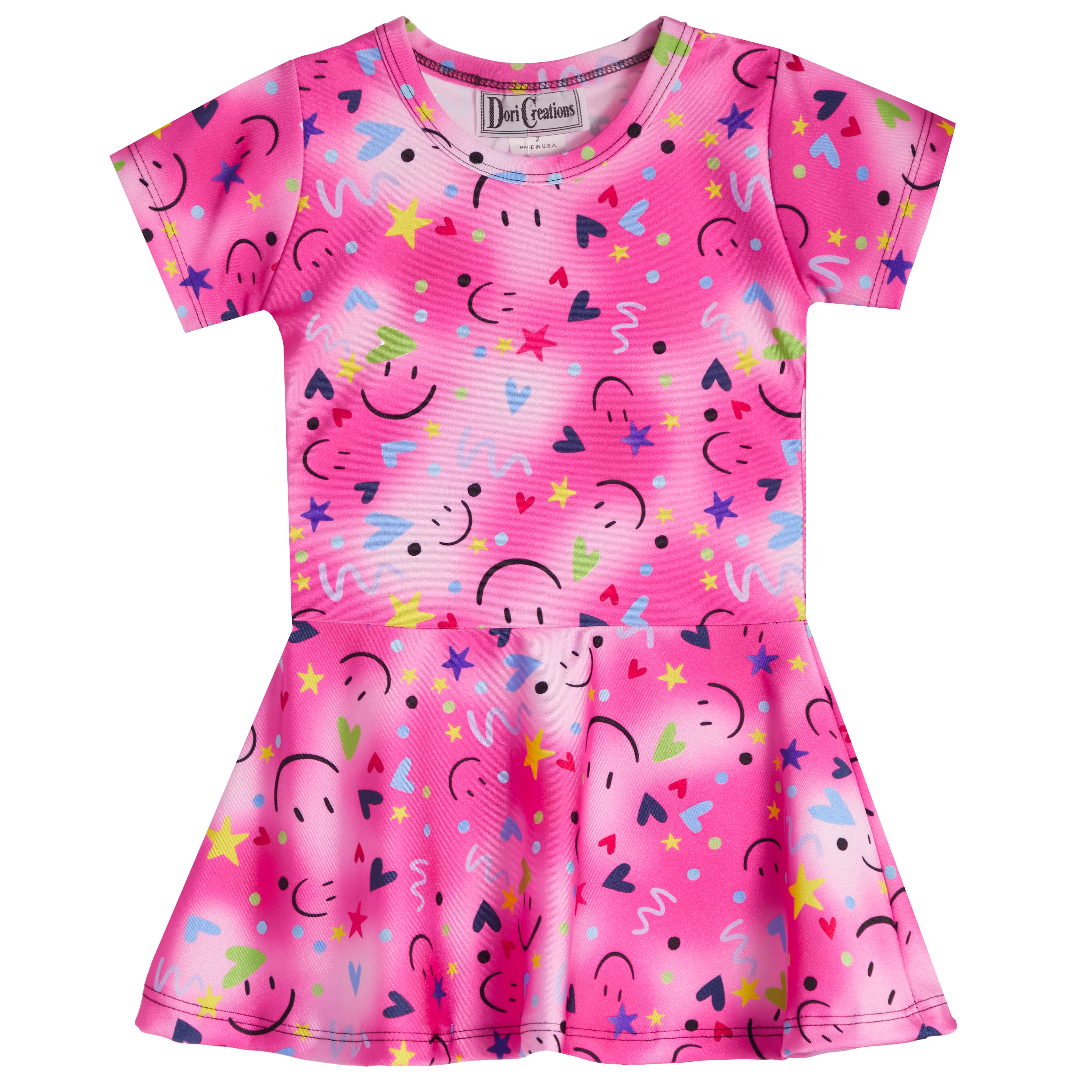 Short Sleeve Smiley Dress - Denny's