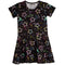 Short Sleeve Splatter Star Dress - Denny's