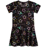 Short Sleeve Splatter Star Dress - Denny's