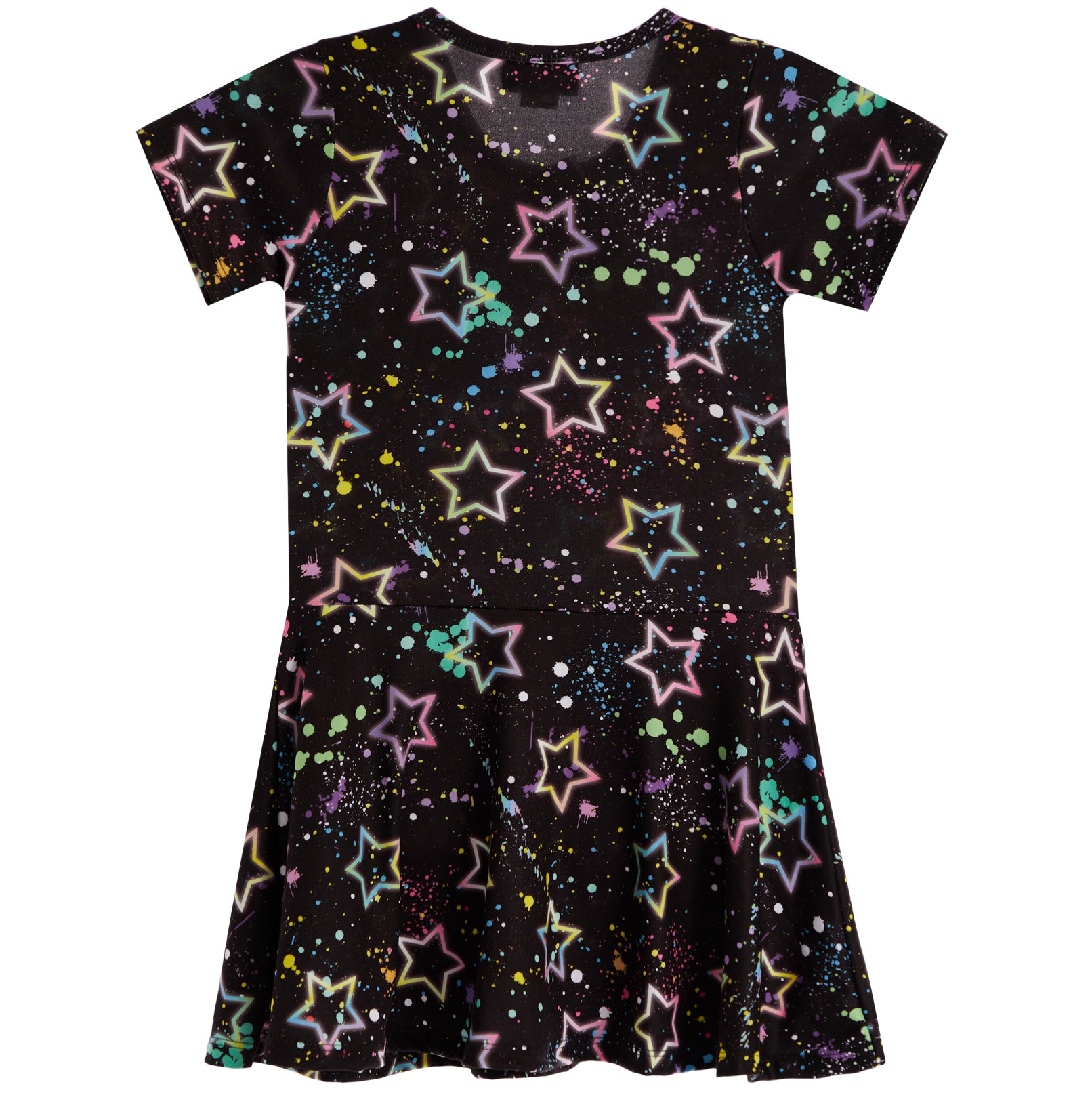 Short Sleeve Splatter Star Dress - Denny's
