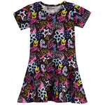 Girl Power Short Sleeve Dress - Denny's
