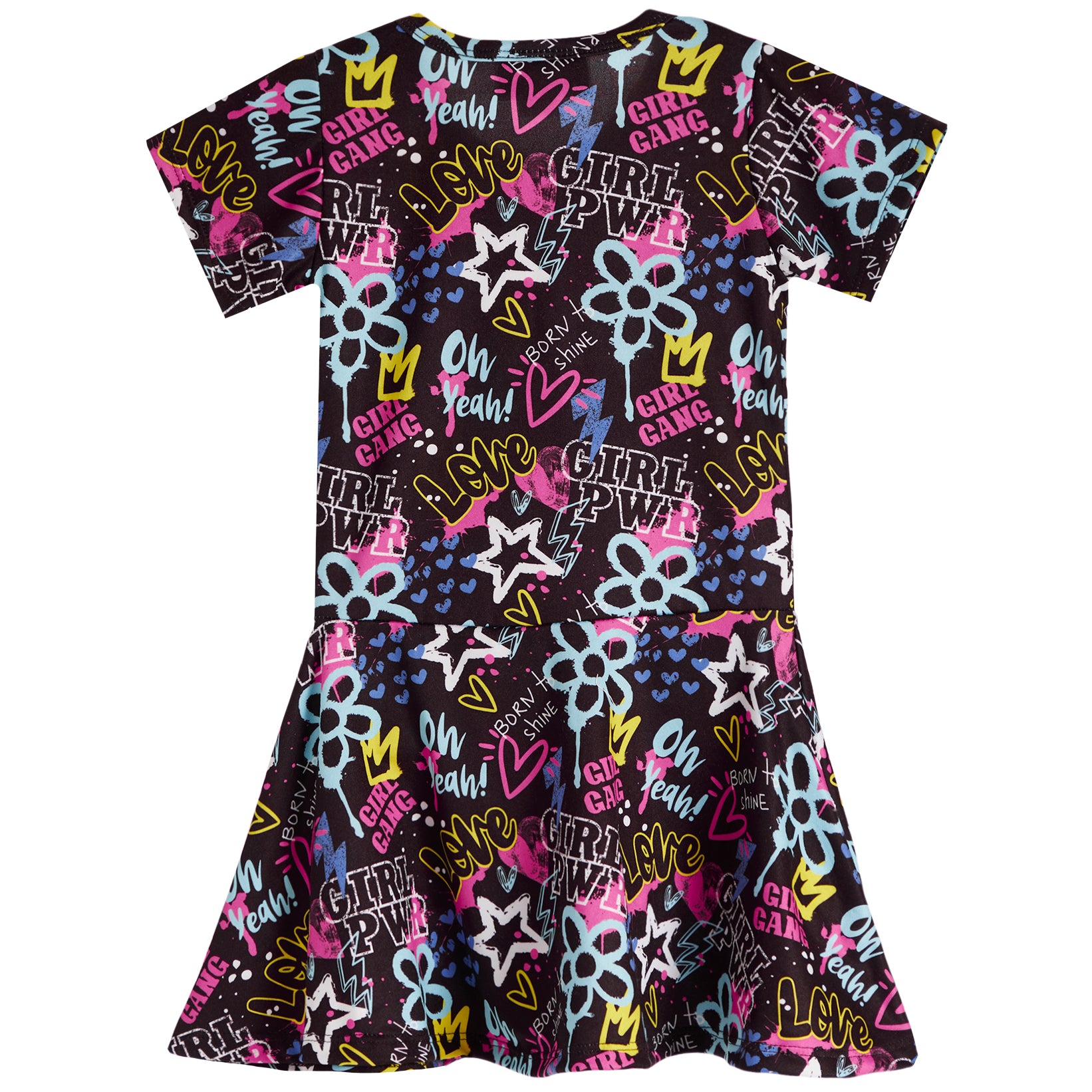 Girl Power Short Sleeve Dress - Denny's