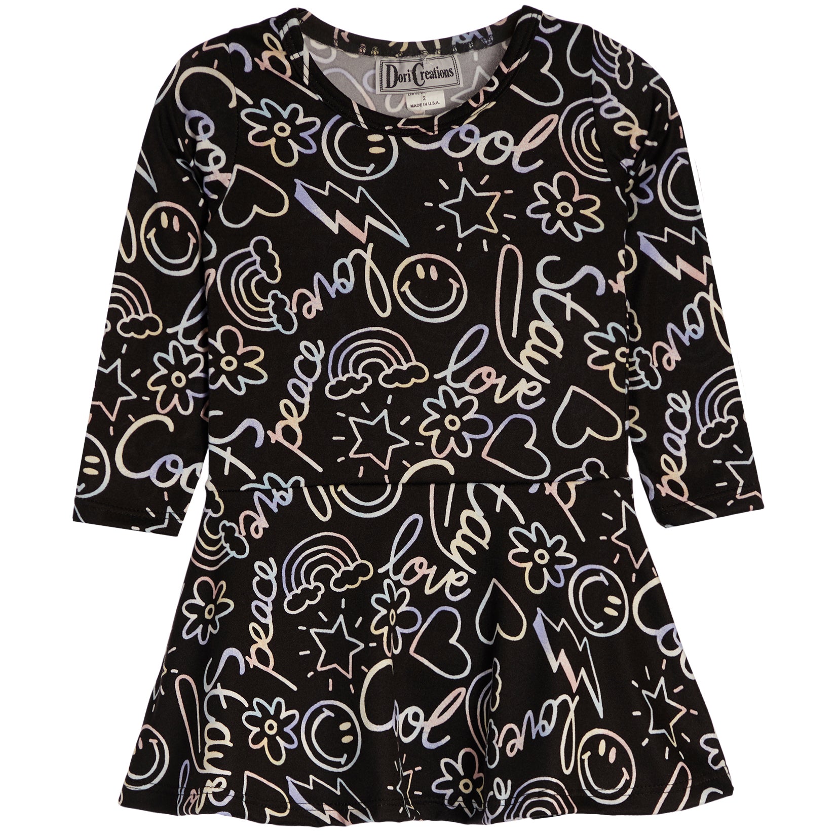 Be Happy Long Sleeve Dress - Denny's