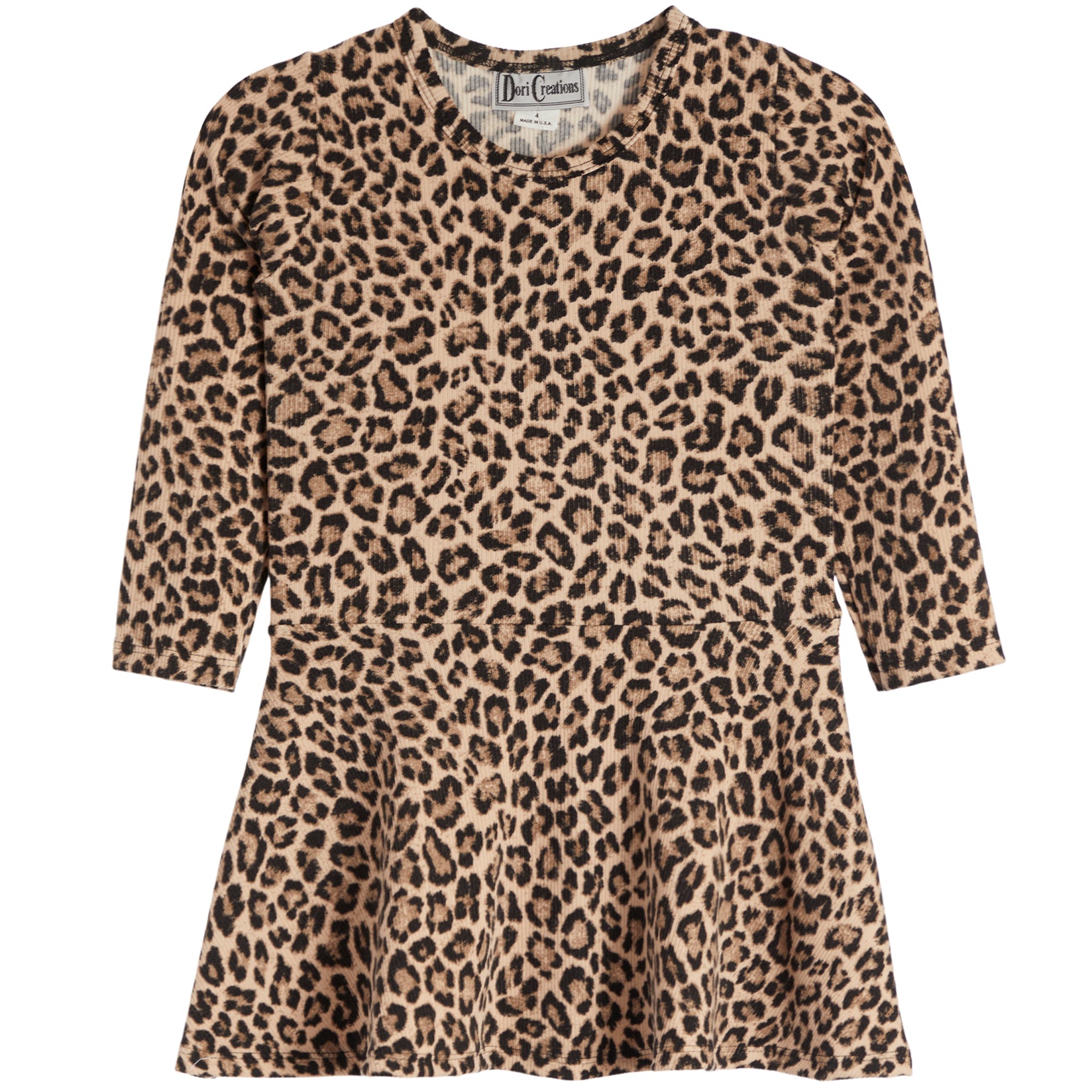Long Sleeve Leopard Dress - Denny's