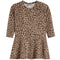Long Sleeve Leopard Dress - Denny's