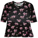 Pink Bows Long Sleeve Dress - Denny's