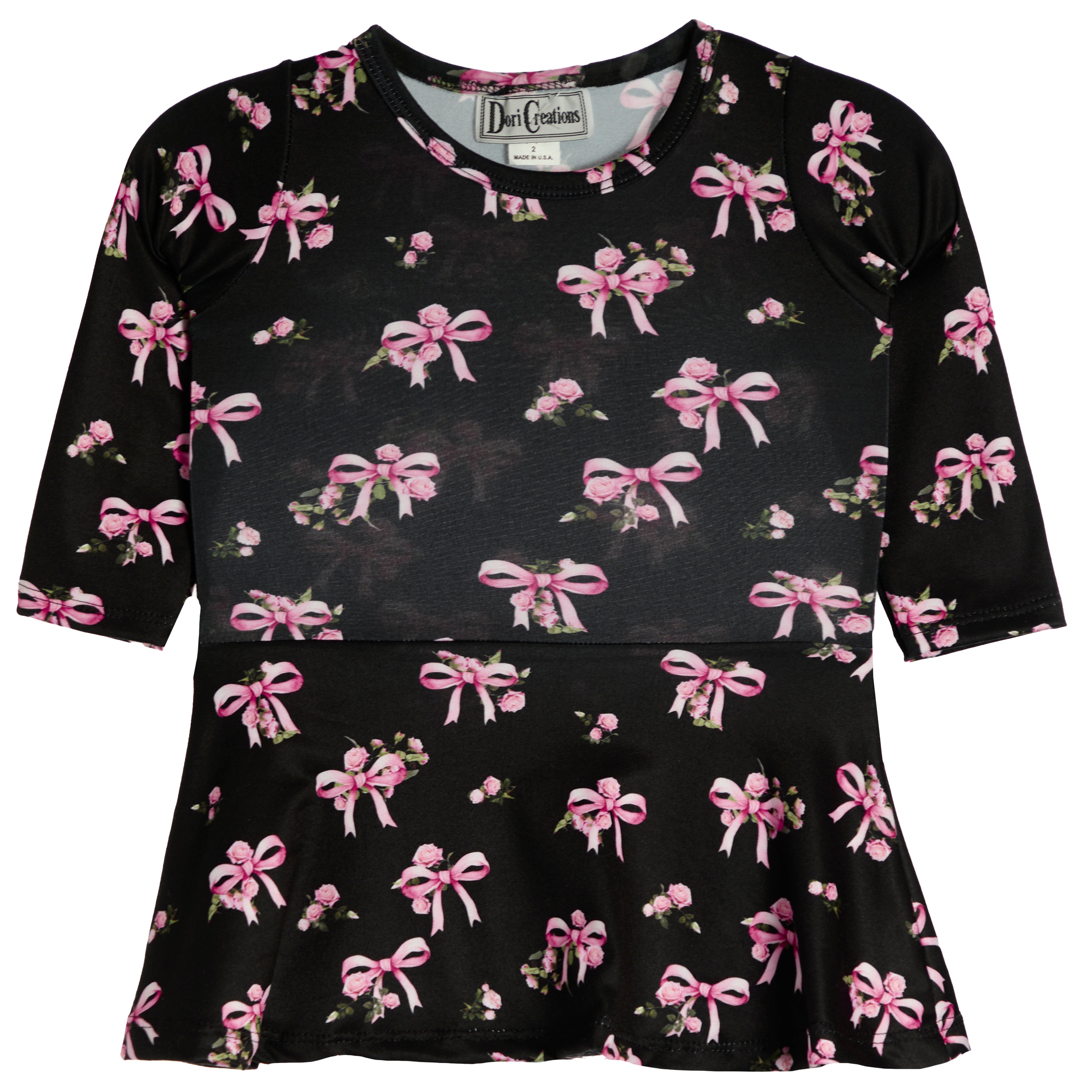 Pink Bows Long Sleeve Dress - Denny's