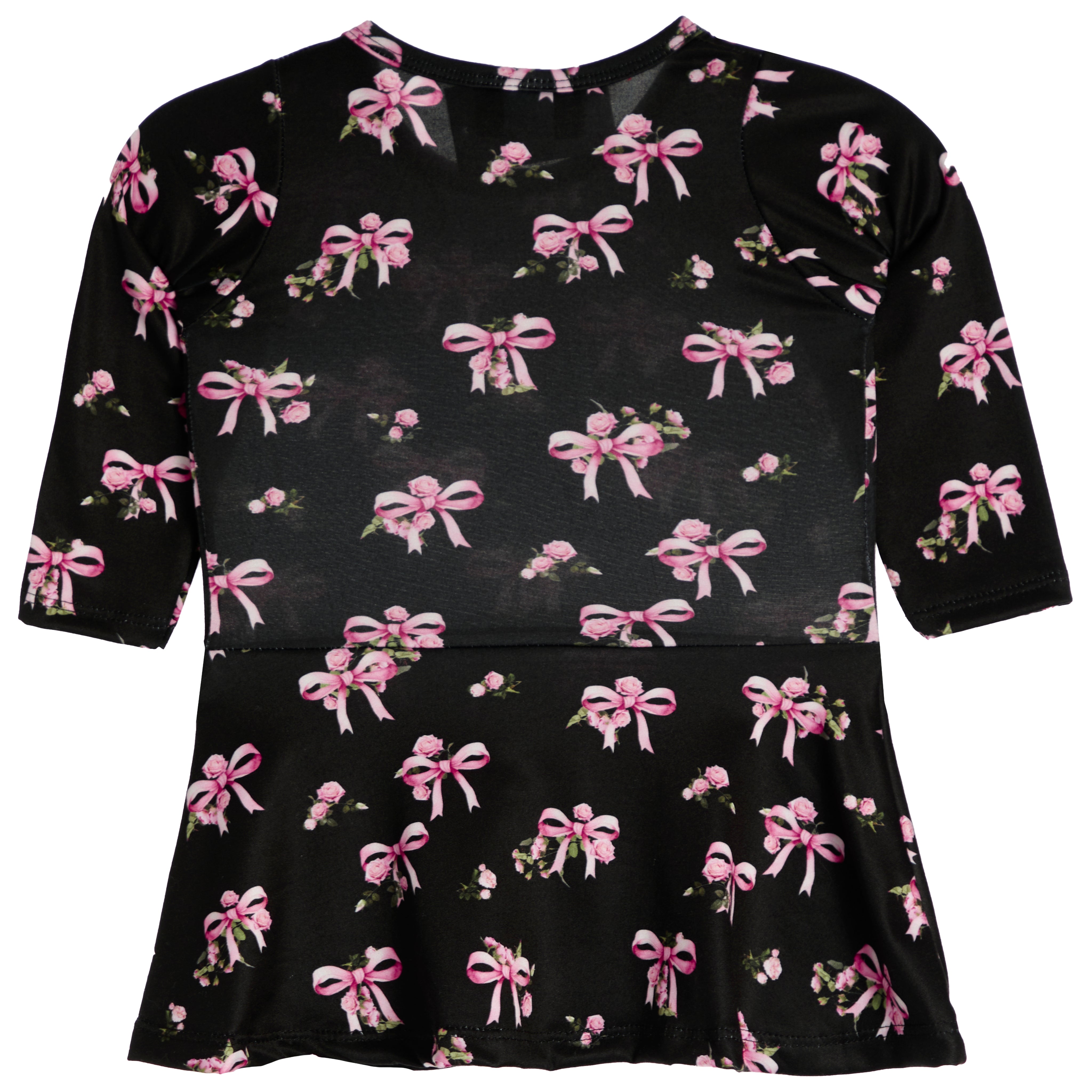Pink Bows Long Sleeve Dress - Denny's