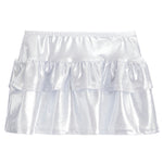 Tiered Ruffle Lame Skirt - Denny's