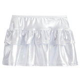 Tiered Ruffle Lame Skirt - Denny's