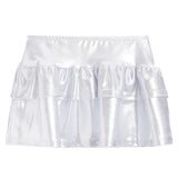Tiered Ruffle Lame Skirt - Denny's