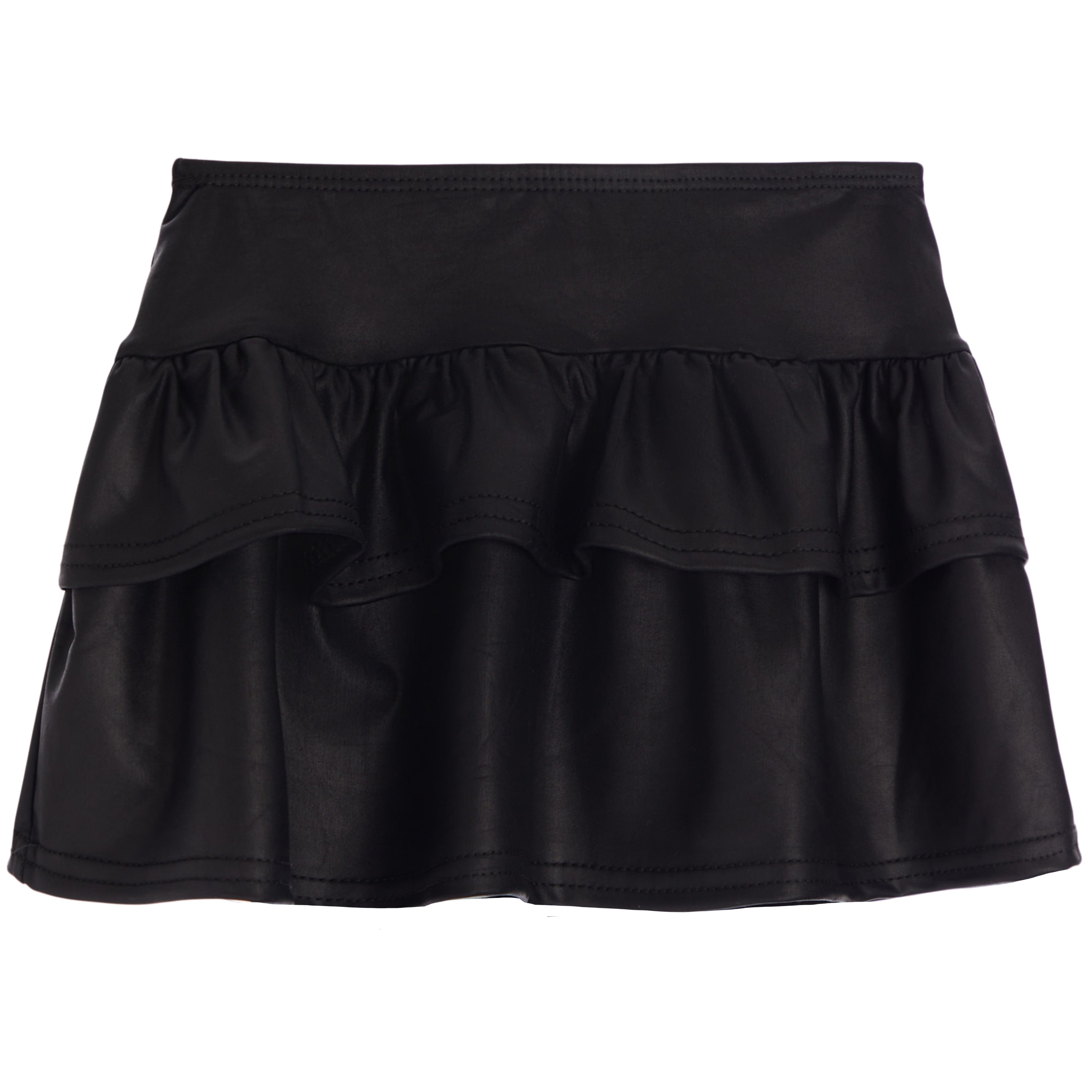 Faux Leather Ruffle Skirt - Denny's