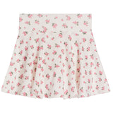 Pink Flowers Ditsy Rib Skort