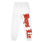 White Straight Flush Sweatpant - Denny's