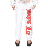 White Straight Flush Sweatpant - Denny's