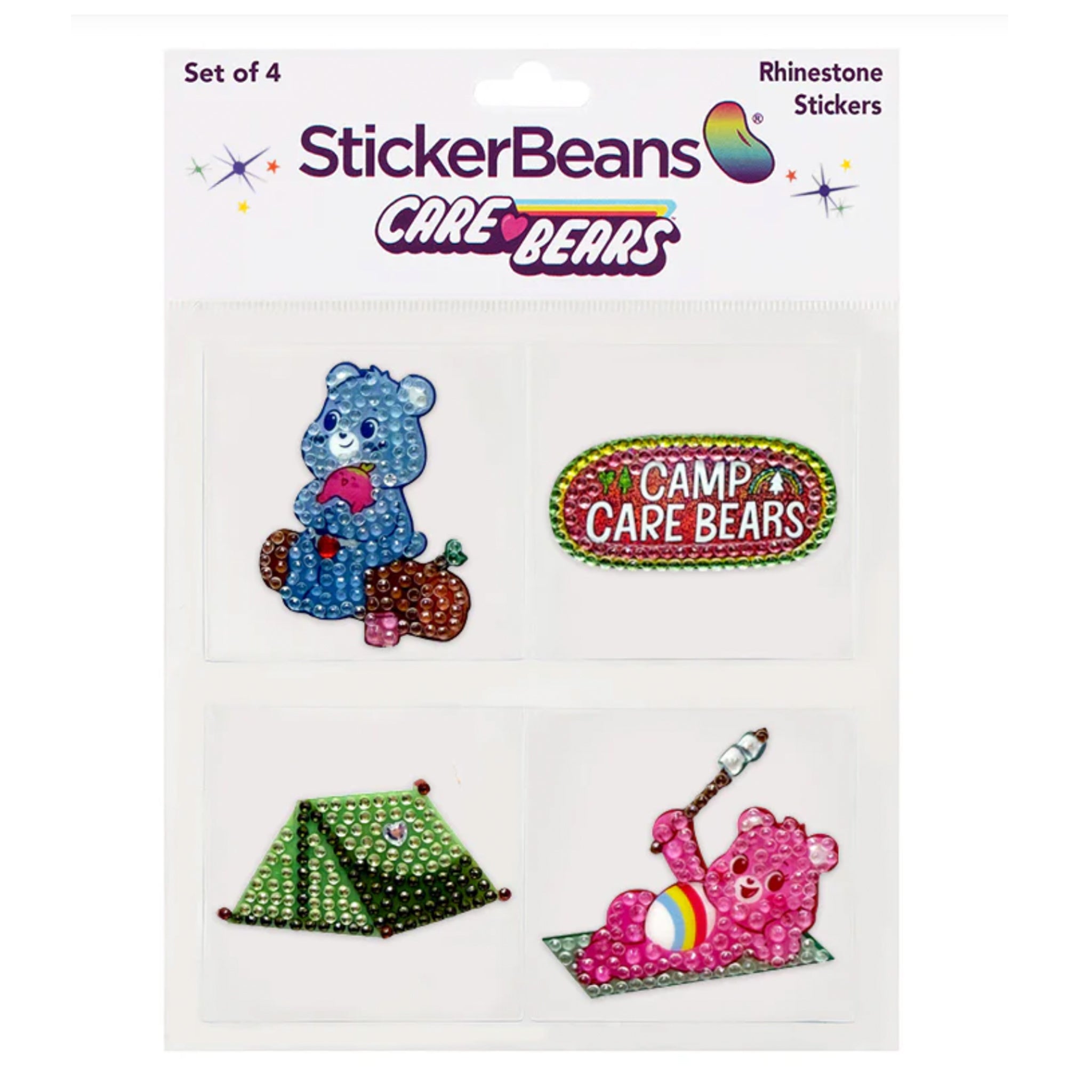 Camp Care Bears Set of 4 Stickers - Denny's