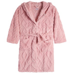 Girls Hooded Tie Belt Fleece Robe - Denny's
