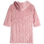 Girls Hooded Tie Belt Fleece Robe - Denny's