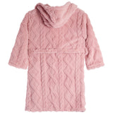 Girls Hooded Tie Belt Fleece Robe - Denny's