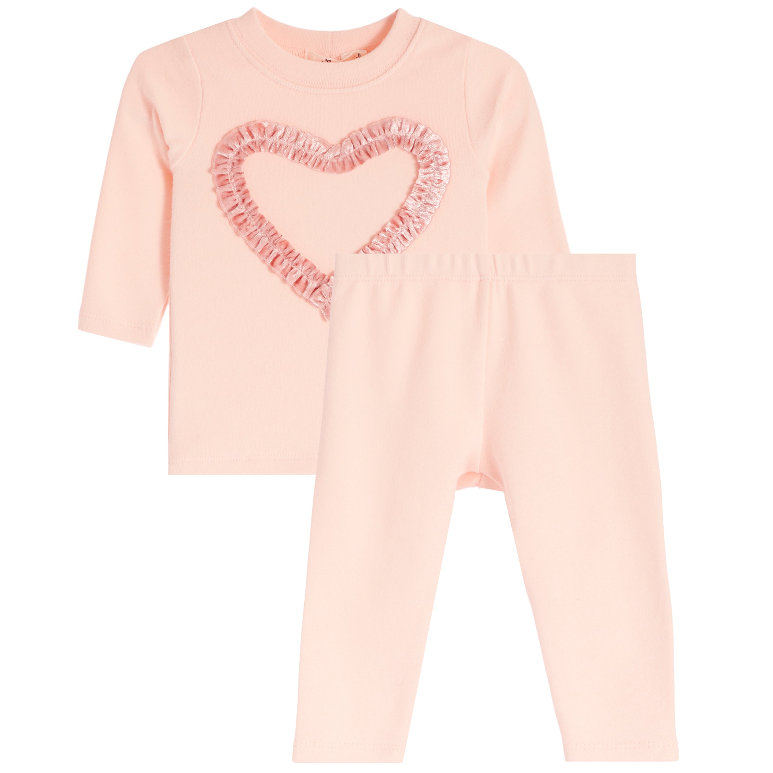 2pc Ruffle Velvet Heart - Denny's