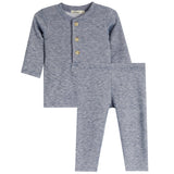 2pc Honeycomb Henley Set