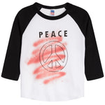Peace Sign Spray Raglan Tee - Denny's