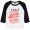 Peace Sign Spray Raglan Tee - Denny's