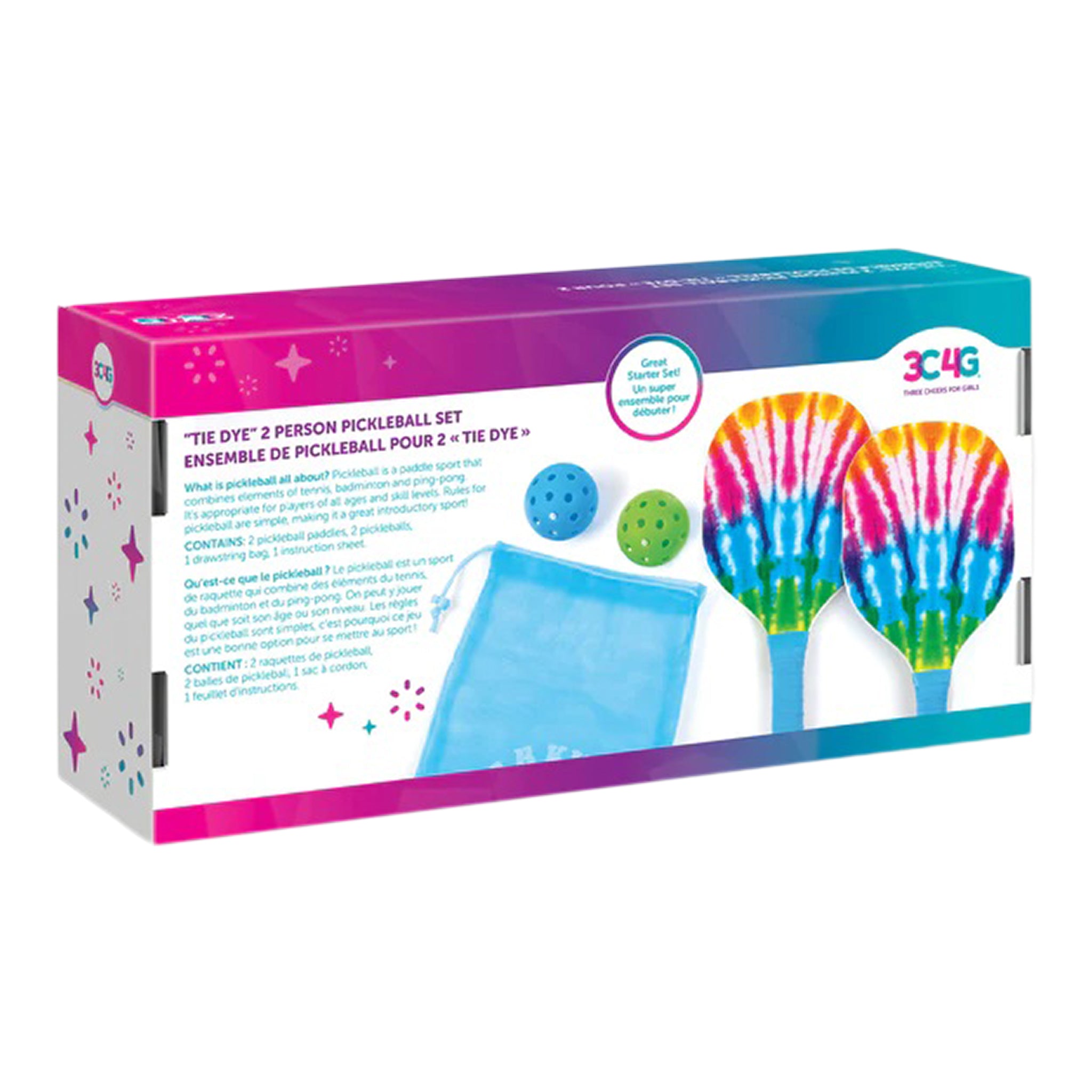 Tie Dye 2 Person Pickleball Set - Denny's