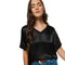 June Satin Vneck Tee - Denny's