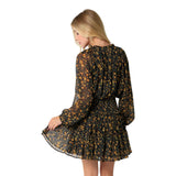 Long Sleeve Floral Dress - Denny's