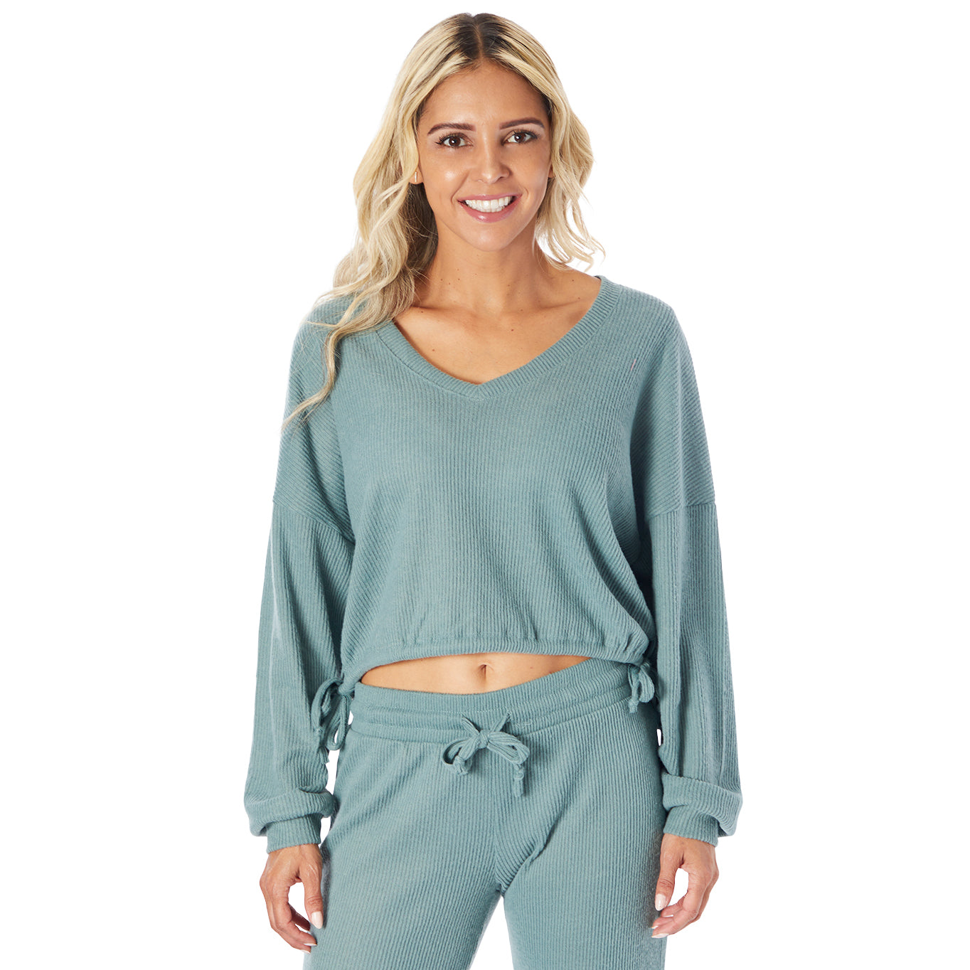 Hacci Deep Vneck Drawstring Top - Denny's