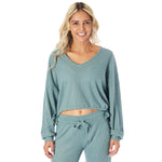 Hacci Deep Vneck Drawstring Top - Denny's
