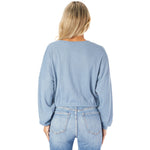 Hacci Deep Vneck Drawstring Top - Denny's