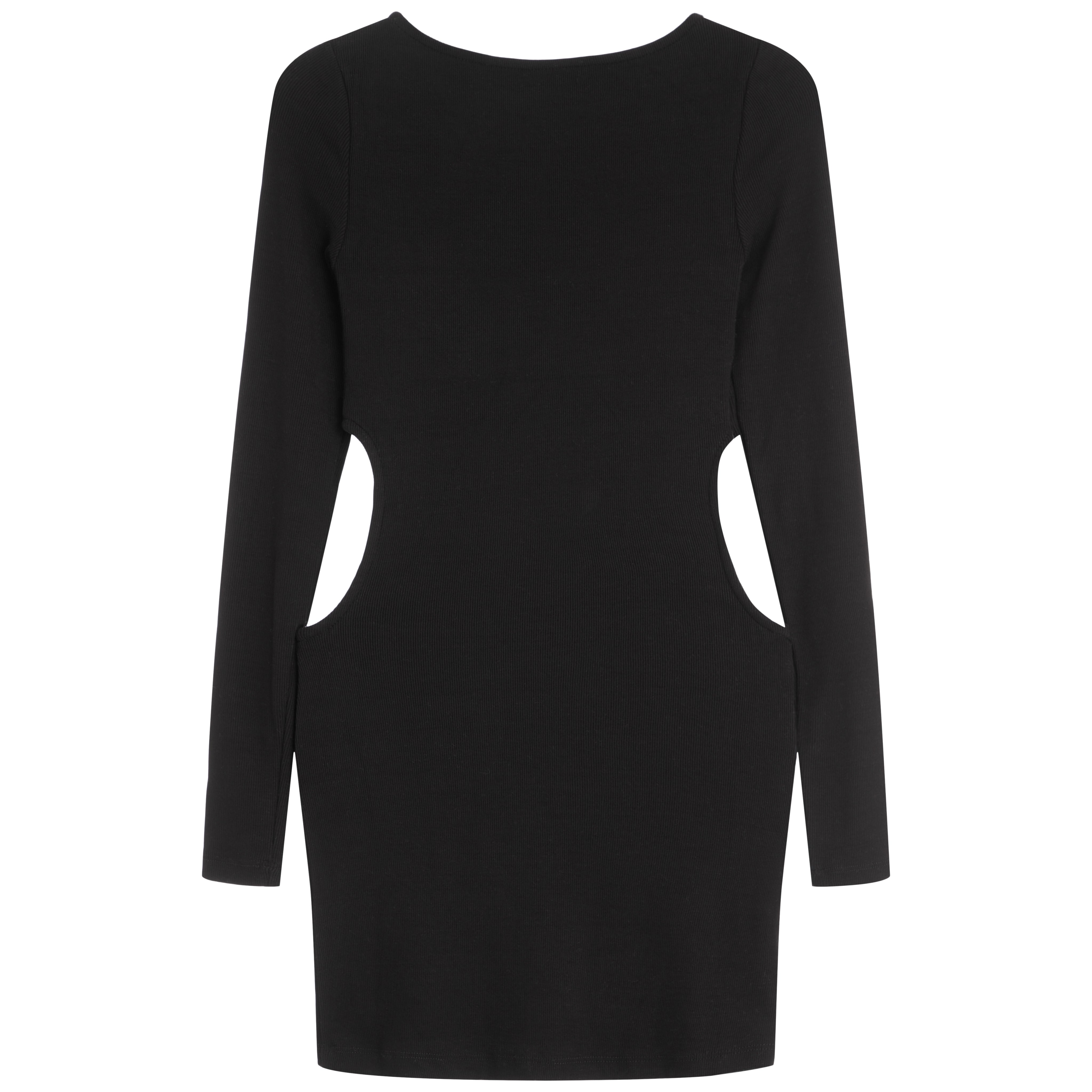 Cut Out Sides Long Sleeve Dress - Denny's