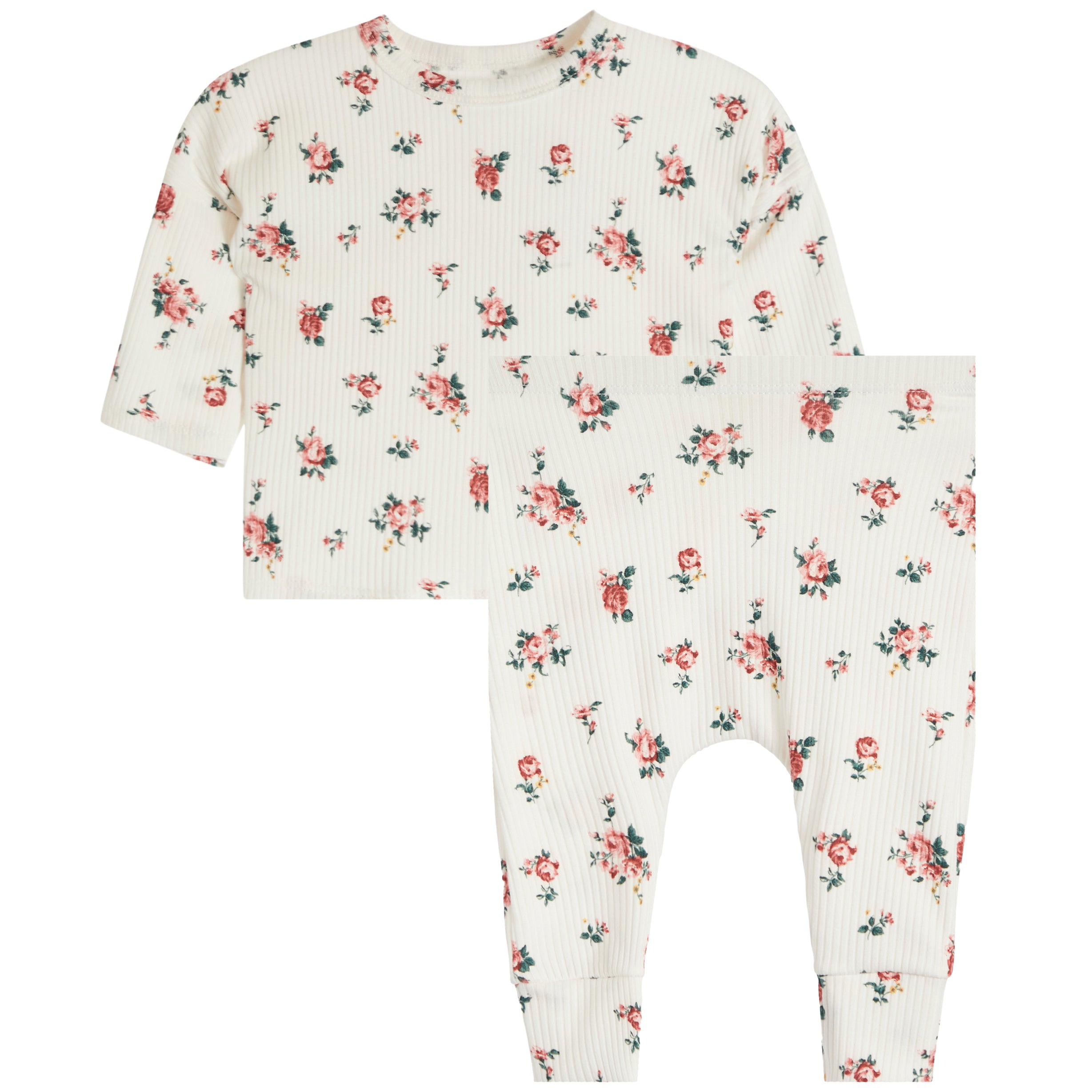 2pc Ivory Floral Harem Set - Denny's