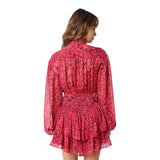 Printed Long Sleeve Dress - Denny's
