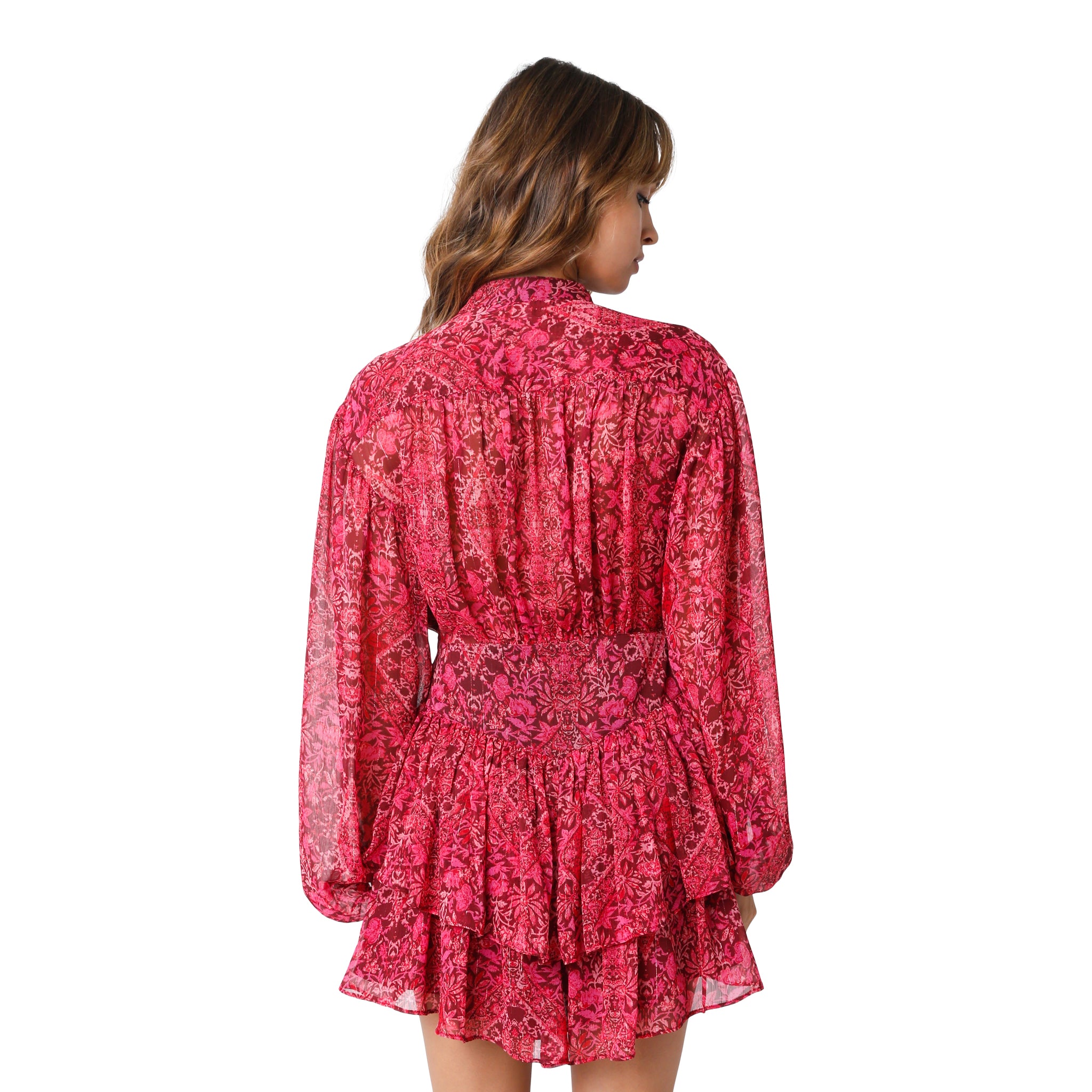 Printed Long Sleeve Dress - Denny's