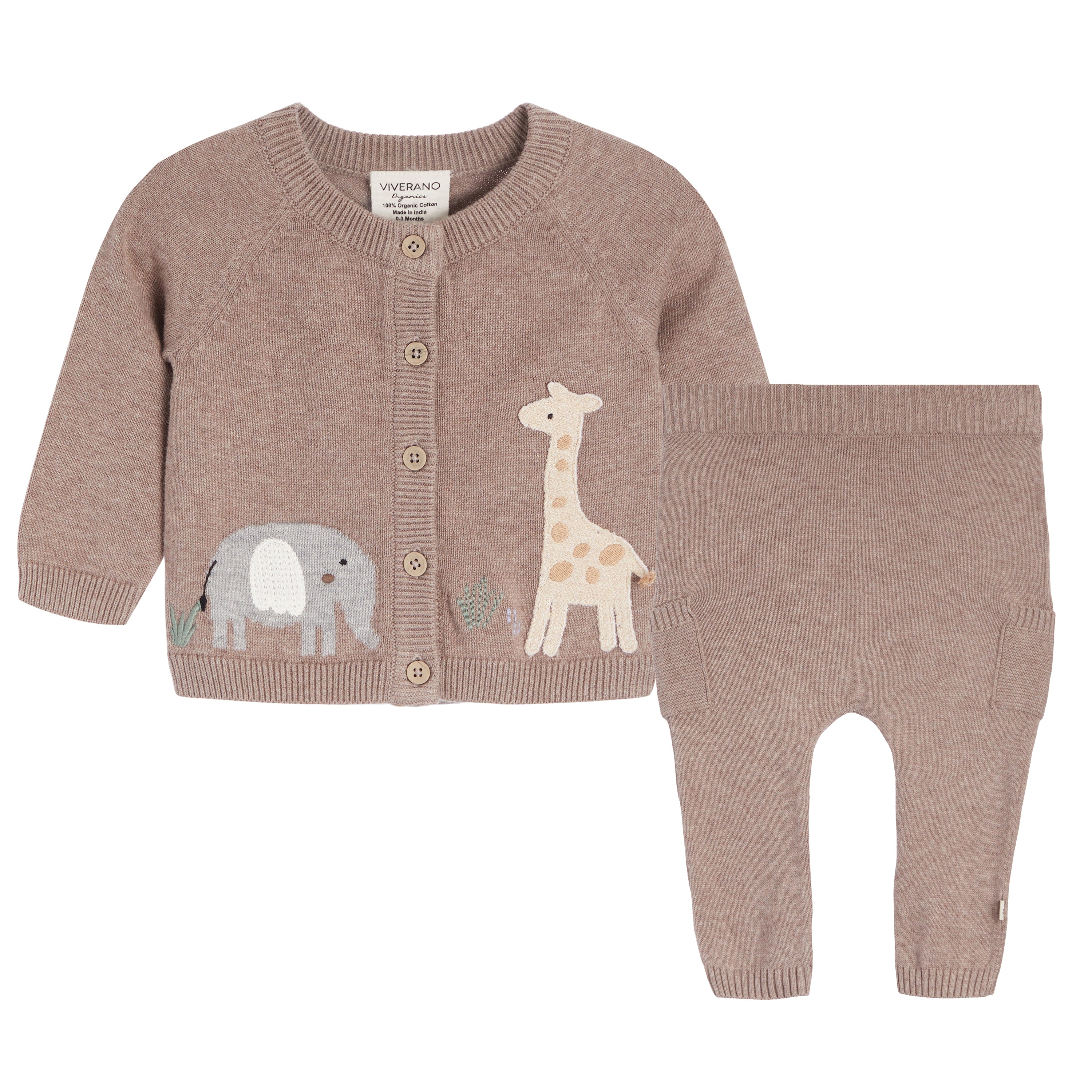 2pc Elephant Embroidered Set - Denny's