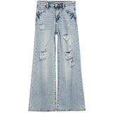 Destructed Wide Leg Pant