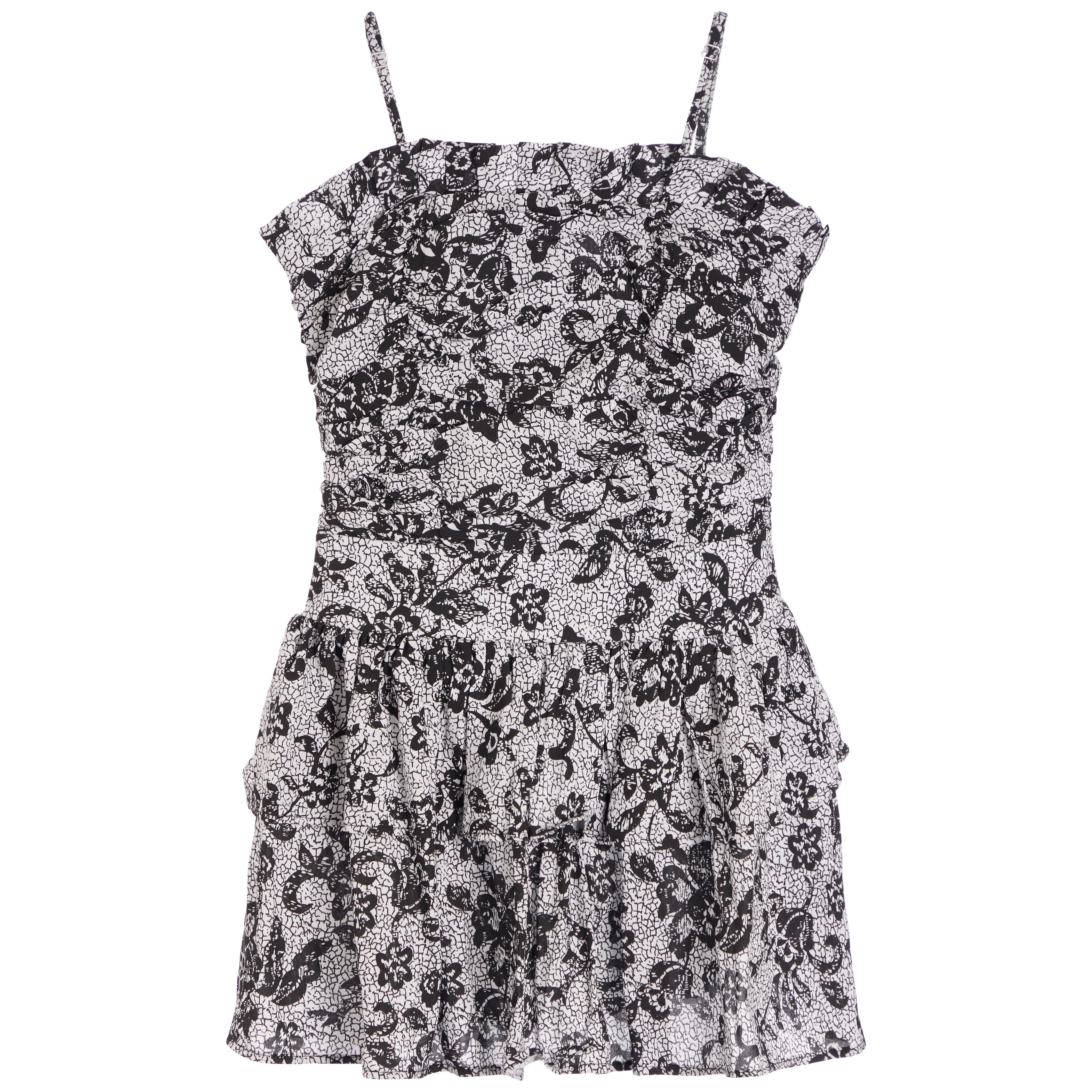 Floral Strapless Print Dress - Denny's